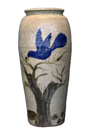 Arie Meaders : Beautiful Bluebird In A Tree Vase