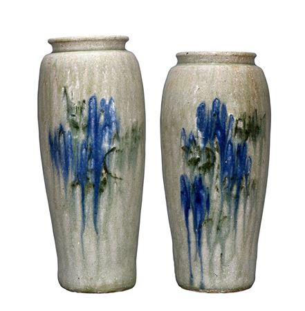 Arie Meaders : Pair of Decorated Vases