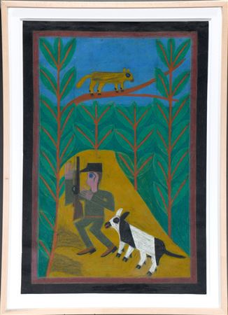 Eddie Arning : Hunting With Dog