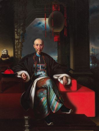 Lam Qua : Portrait of the 'Hong Merchant' Houqua, circa 1850