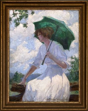 Catherine (Anna) Wiley : Woman with Green Parasol