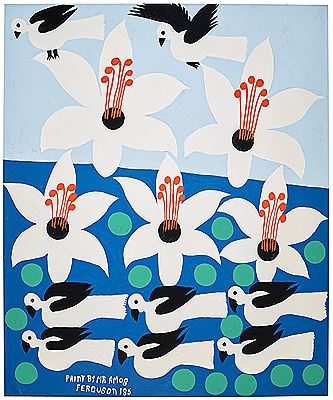 Amos Ferguson : UNTITLED (GULLS AND FLOWERS)