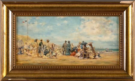 Wolfgang Tritt : Beach scene with figures.