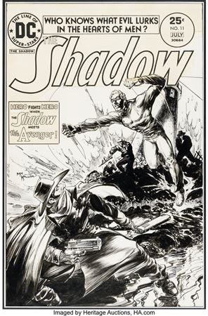 Mike Michael Kaluta : The Shadow #11 Cover Original Art (DC, 1973)