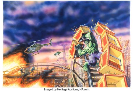 Bob Larkin : Hulk #11 Wraparound Cover Original Art (Marvel, 1978)