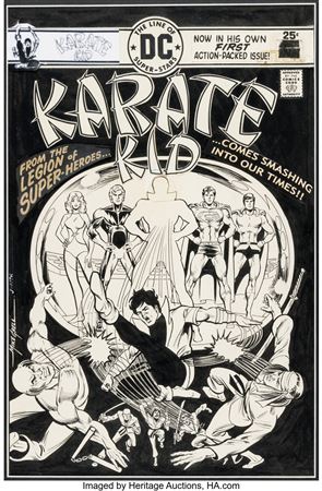 Mike Grell : Karate Kid #1 Cover Original Art (DC, 1976)