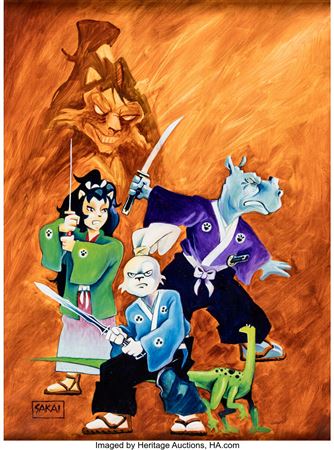 Stan Masahiko Sakai : Usagi Yojimbo TPB #12 'Grasscutter' Cover Painting Original Art (Dark Horse, 1999)