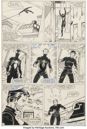 Ron Frenz : Ron Frenz and Brett Breeding The Amazing Spider-Man #252 Story Page Original Art (Marvel, 1984)