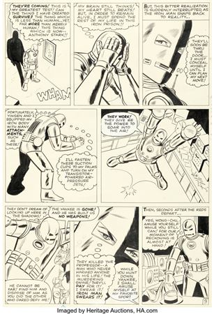 Don Heck : Don Heck Tales of Suspense #39 Iron Man Origin Story Page 9 Original Art (Marvel, 1963)