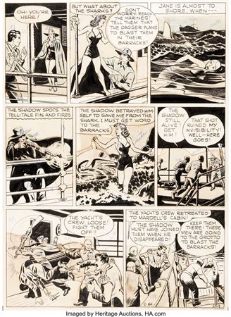 Vernon Van Atta Greene : Vernon Greene Shadow Comics #12 Story Page 25 Original Art (Street and Smith, 1941)