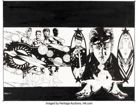 Tony Harris : Tony Harris The Starman Omnibus #5 Wraparound Cover Original Art (DC, 2011)