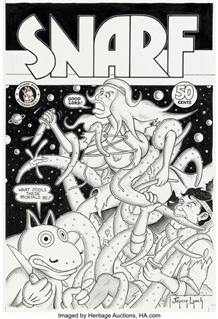 Jay Lynch : Jay Lynch (as Jayzey Lynch) SNARF #2 Cover Original Art (Kitchen, 1972).