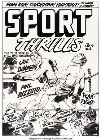 L B Cole : L. B. Cole Sport Thrills #12 Cover Original Art (Star Publications, 1951)