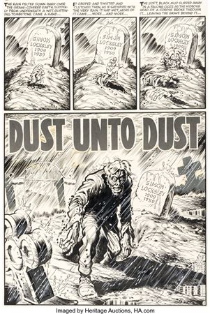 Howard Nostrand : Howard Nostrand Chamber of Chills #23 Complete 5-Page Story 'Dust Unto Dust' Original Art (Harvey, 1954)