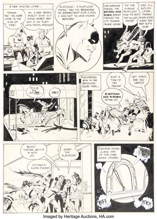 Jerry Robinson : Jerry Robinson Batman #14 Story Page 11 Original Art (DC, 1943)