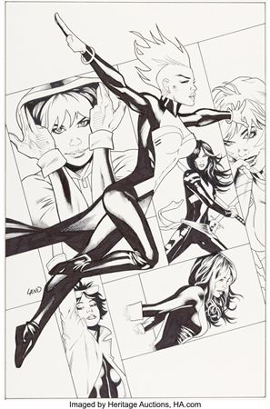 Greg Land : Greg Land X-Men #1 Variant Cover Original Art (Marvel, 2013)