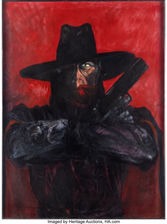 Mike Michael Kaluta : Michael Kaluta - The Shadow: Master of Men Painting Original Art (1975)