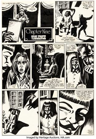 David Lloyd : David Lloyd Warrior #9 'V for Vendetta' Story Page 1 Original Art (Quality, 1983)