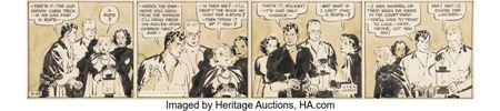 Noel Douglas Sickles : Scorchy Smith Daily Comic Strip Original Art dated 5-29-36 (Associated Press Newsfeatures, 1936)