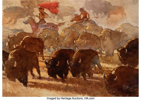 Bart John Forbes : Buffalo Hunt, Boys Life Magazine interior