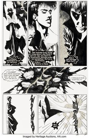 Kelley Jones : Kelley Jones and Dick Giordano Sandman #27 Story Page 15 Original Art (DC, 1991)