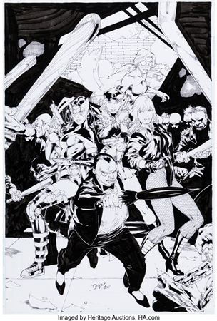 Ed Benes : Ed Benes Birds of Prey #2 Cover Original Art (DC, 2010)