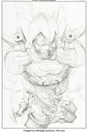 Leinil Yu : Leinil Frances Yu Vengeance of Moon Knight #1 Cover Original Art (Marvel, 2009)