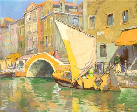 Istvan Halasi-Horvath : Sunlit Afternoon in Venice, 1927