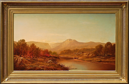 Charles Wilson Knapp (1823-1900.)  Oil on canvas, 24 x 42, signed lower left.