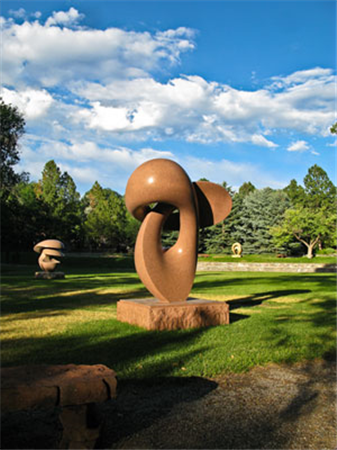 Infinity by Khang Pham-New red granite sculpture