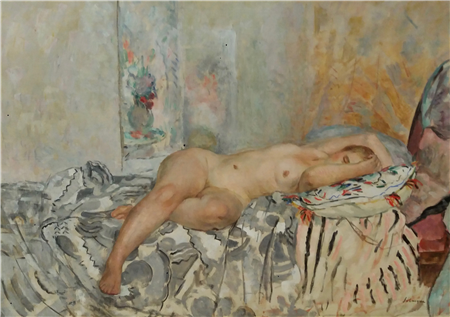 Henri Lebasque (1865-1937)
Nu Allonge au coussin espagnol