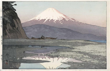 Fujiyama From Okitsu By Hiroshi Yoshida Jizuri Seal