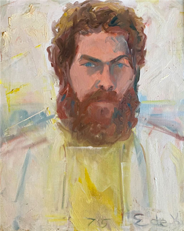 Elaine de Kooning 
Red Bearded Man, 1975
Oil on Canvas, 23.875