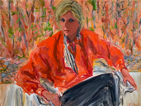 Elaine de Kooning, Susan Burnside, 1987
Acrylic on canvas, 32