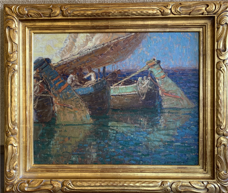 Edgar Alwin Payne : Chioggia  Fishing Vessels