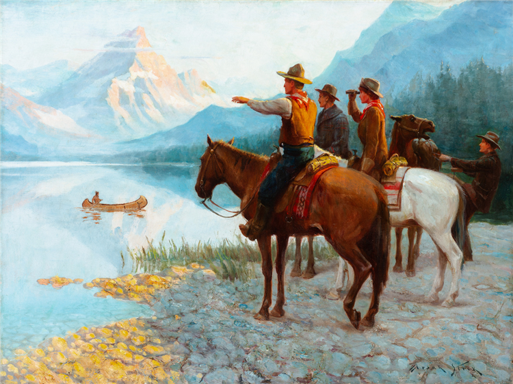 Frank Stick : Riders at Lake McDermott (1912)