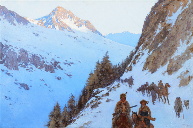 Henry Francois Farny : The Trail Over the Pass