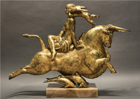 Paul Manship , Flight of Europa, 1925,  gilt bronze  20 3/8 inches high  high