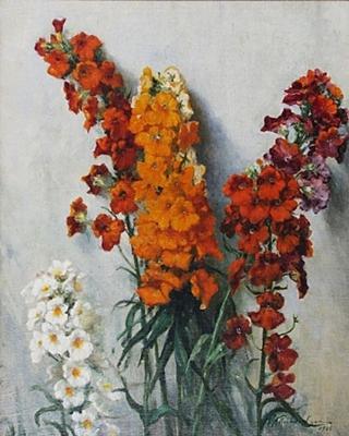 Volney Allan Richardson : untitled-'Auguste Fournier's Bouquet' 1935, 20 x 16