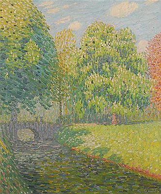 Guillaume Montobio : View of a park in Lathem