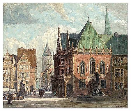 Fritz Geyer : Bremen - Am Rathaus