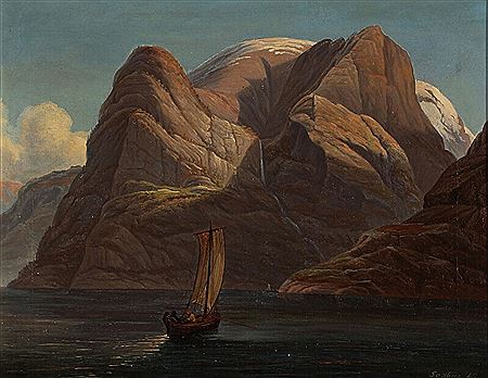 Carl Anton Saabye : A view of a Norwegian fiord