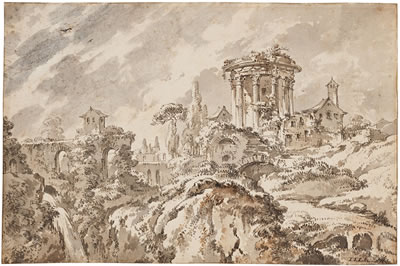 Jean Erik Rehn : The Temple of Vesta in Tivoli