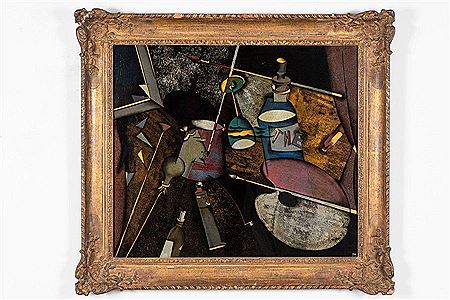 Ferdinand Pire : Still life with a painter's palette.