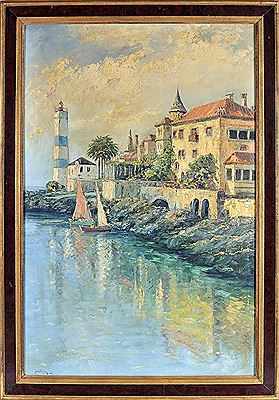 Manuel Gregorio Pereira : Santa Marta house and lighthouse - Cascais