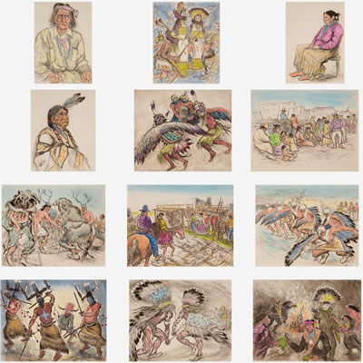 Ira Moskowitz : Indians of the Southwest, deluxe set of 12