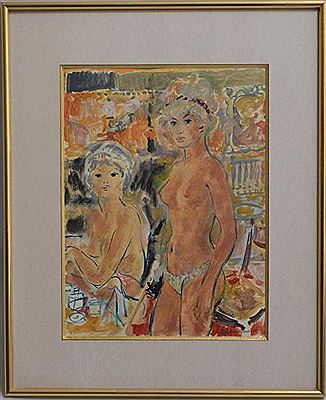 Jean Bruneau : - Two young women at the cabaret