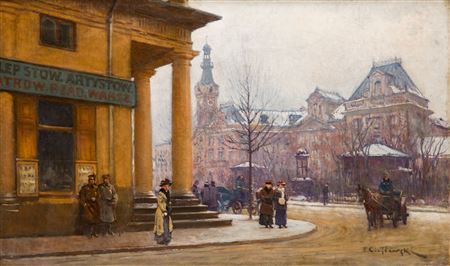 Thaddaus Cieslewski I : Theatre Square from Senatorska street