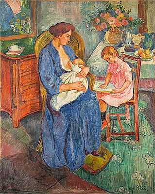 Jean Misceslas Peske : 'Mother and children' ('Mere et enfants'), 1908