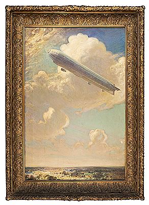 Alfred Egerton Cooper : The R26 Airship over Norfolk